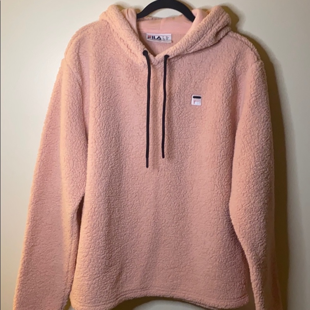 Fuzzy Fila Hoodie